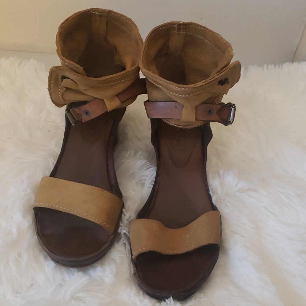 Airstep 2 tone brown leather shoes